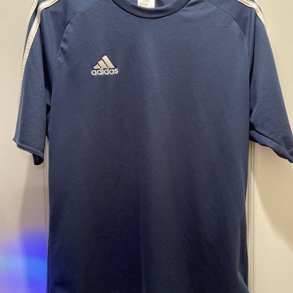 Adidas Athletic T Shirt Mens Large 3 Stripes Clima - Picture 1 of 5
